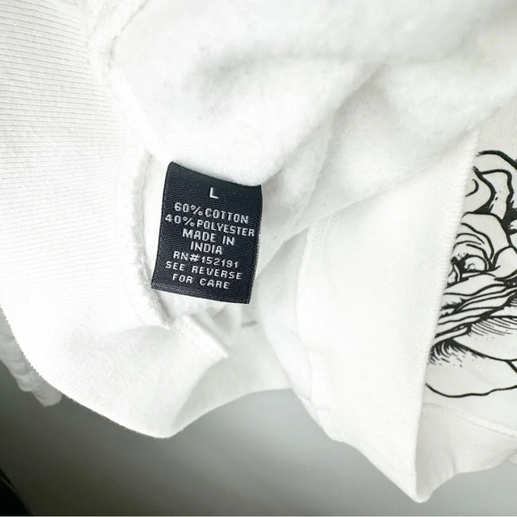 Blind Rooster “Trustworthy “ White Rose Sweatshirt Size Large - Picture 6 of 6